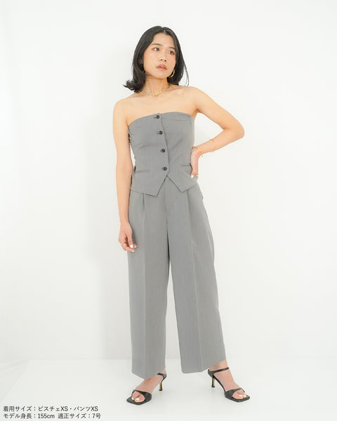 画像をギャラリービューアに読み込む, タックワイドパンツ(セットアップ可能)【622】