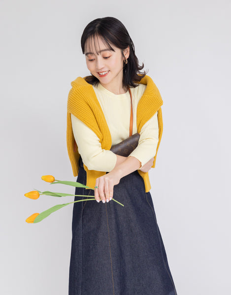 画像をギャラリービューアに読み込む, 低身長用TOPS/トップス/リブニット/小柄ブランド/低身長ブランド/小柄用トップス/ニット/小柄/Sサイズ/SSサイズ/コーディネート/小柄用ニット