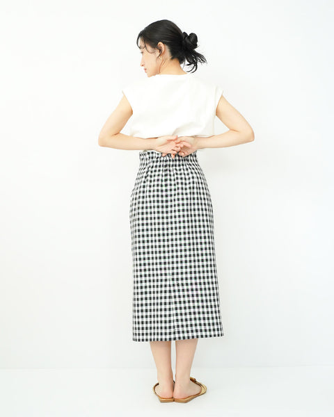 画像をギャラリービューアに読み込む, ギンガムIラインスカート【658】