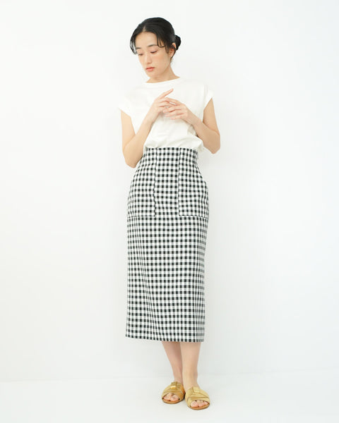画像をギャラリービューアに読み込む, ギンガムIラインスカート【658】