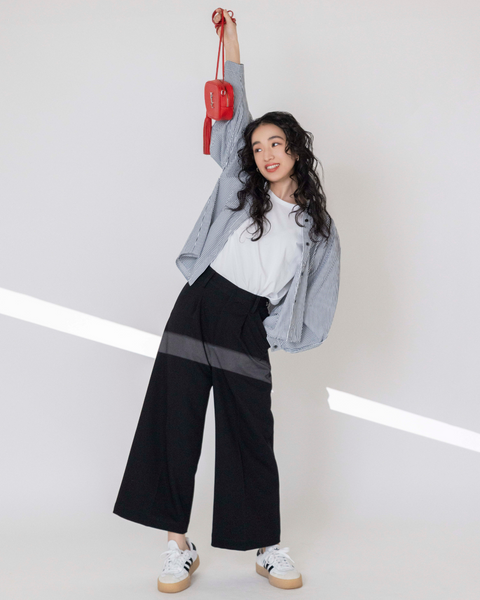 画像をギャラリービューアに読み込む, 低身長パンツ/小柄パンツ/低身長用ボトム/低身長用/韓国系/韓国風/低身長コーディネート/小柄コーデ/パンツコーデ