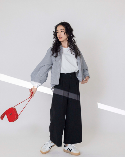 画像をギャラリービューアに読み込む, 低身長パンツ/小柄パンツ/低身長用ボトム/低身長用/韓国系/韓国風/低身長コーディネート/小柄コーデ/パンツコーデ