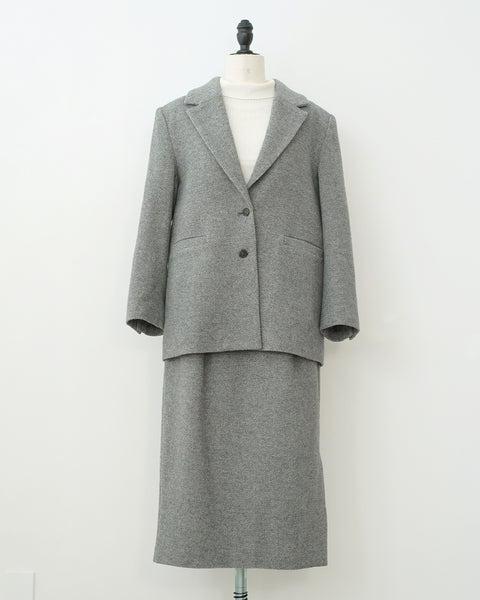 画像をギャラリービューアに読み込む, ヘリンボーンウールスカート(Japan Fabric)【567】