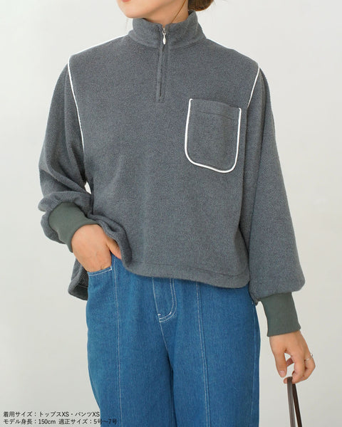 画像をギャラリービューアに読み込む, ハーフZIPニットソー【535】