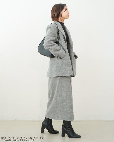 画像をギャラリービューアに読み込む, ヘリンボーンウールスカート(Japan Fabric)【567】