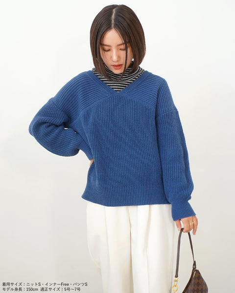 画像をギャラリービューアに読み込む, バックテープざっくりニット【532】