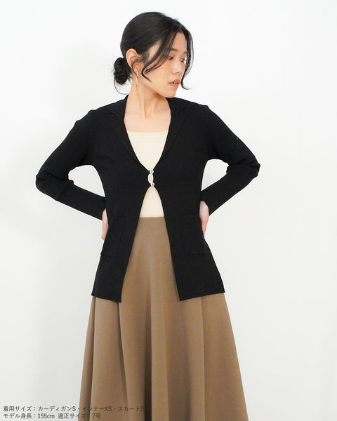 画像をギャラリービューアに読み込む, ラペルカーディガン【643】