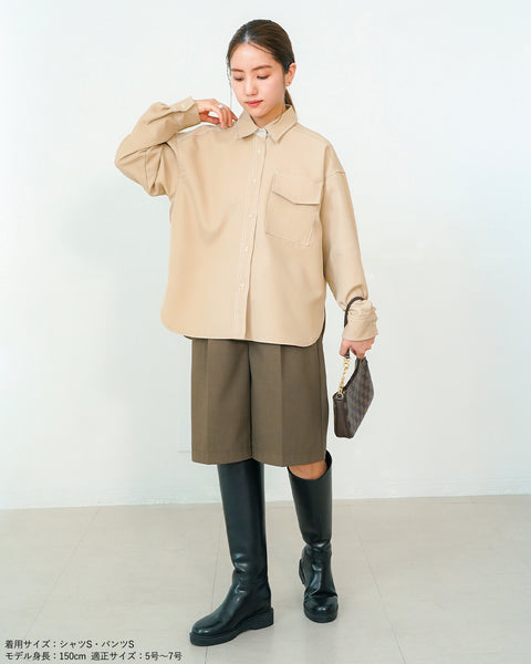 画像をギャラリービューアに読み込む, ストライプ配色シャツジャケット(セットアップ可能)【528】