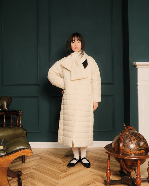 画像をギャラリービューアに読み込む, マフラー付きリバーシブル中綿コート【562】