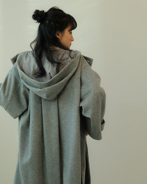 画像をギャラリービューアに読み込む, リラックスフードウールコート(Japan Fabric)【559】