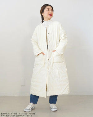 マフラー付きリバーシブル中綿コート【562】