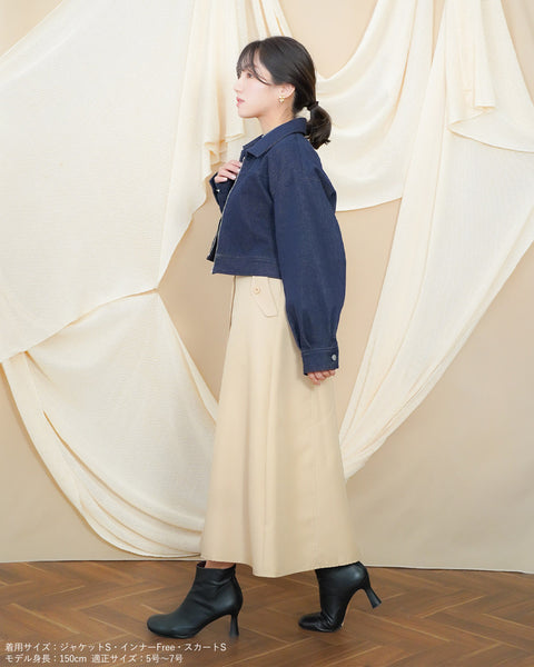 画像をギャラリービューアに読み込む, 低身長ジャケット/小柄ジャケット/低身長アウター/お直しいらず/低身長用/小柄用/低身長用羽織/デニム/小柄デニム/低身長デニム/デニムジャケット/小柄デニムジャケット