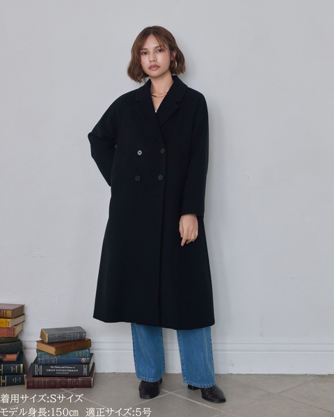 画像をギャラリービューアに読み込む, 低身長向けアウター/低身長向けコート/小柄アウター/小柄コート/アウター/コート/低身長/2025AW/ウールコート/国産上質生地