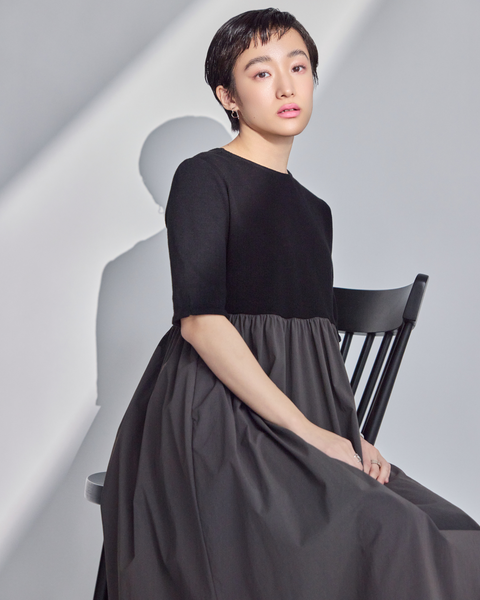 画像をギャラリービューアに読み込む, 低身長ワンピース/低身長用/小柄ワンピース/小柄用/147㎝/SSサイス/XSサイズ/ワンピース/ 小柄ドッキングワンピース/低身長用ドッキングワンピース/ドッキングワンピース