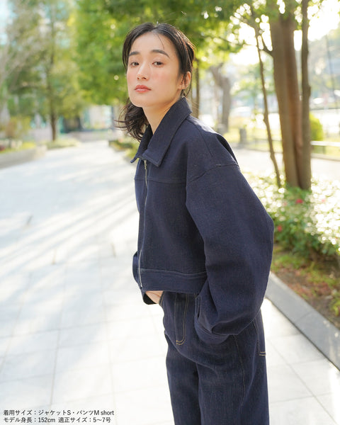 画像をギャラリービューアに読み込む, 低身長ジャケット/小柄ジャケット/低身長アウター/お直しいらず/低身長用/小柄用/低身長用羽織/デニム/小柄デニム/低身長デニム/デニムジャケット/小柄デニムジャケット