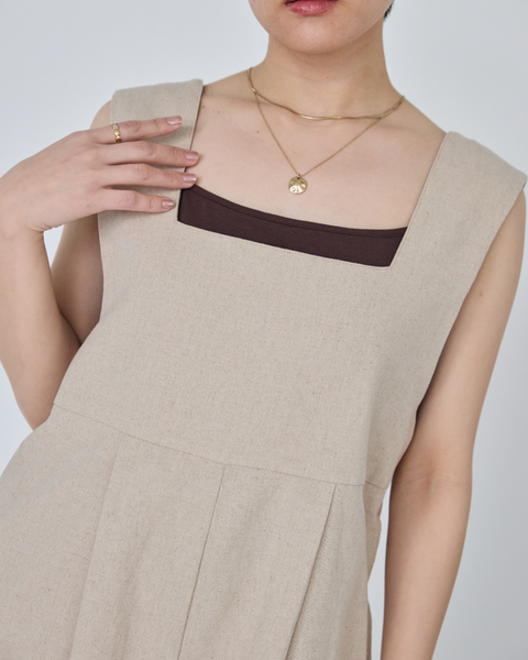 画像をギャラリービューアに読み込む, 低身長パンツ/低身長用ボトム/ボトム/リネンオーバーオール/小柄用/XSサイズ/SSサイズ/147㎝/低身長ブランド/低身長ハイウエストパンツ