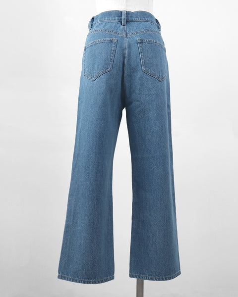 画像をギャラリービューアに読み込む, ベーシックストレートデニムパンツ【829】