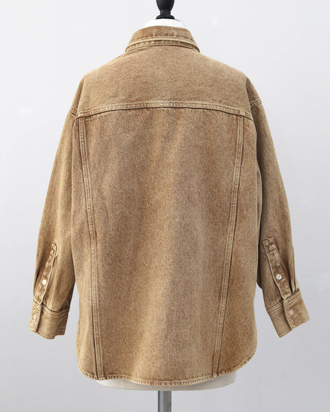 画像をギャラリービューアに読み込む, ウォッシュドデニムシャツ【817】