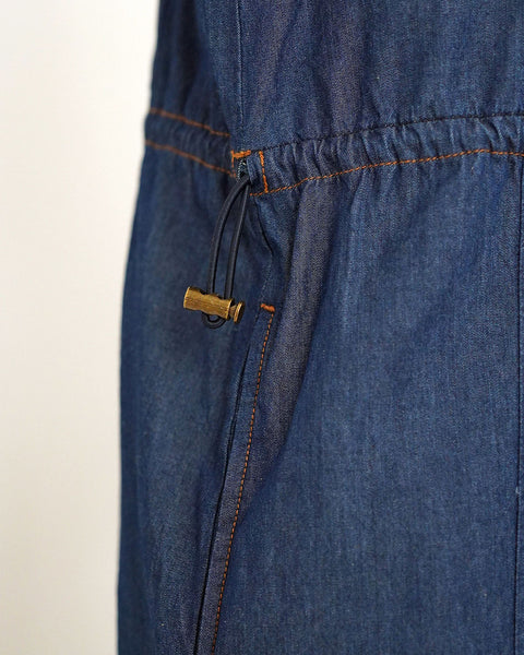 画像をギャラリービューアに読み込む, ドロストデニム調ワンピース【631】