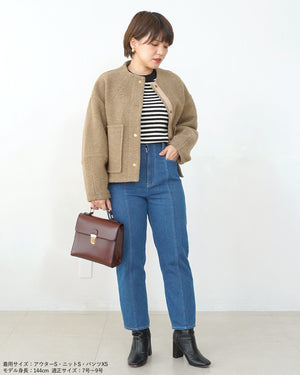 ノーカラーライトジャケット【566】