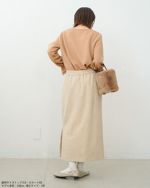 画像をギャラリービューアに読み込む, ヘリンボーンウールスカート(Japan Fabric)【567】