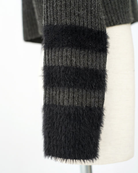 画像をギャラリービューアに読み込む, 袖シャギーVネックカーディガン【618】