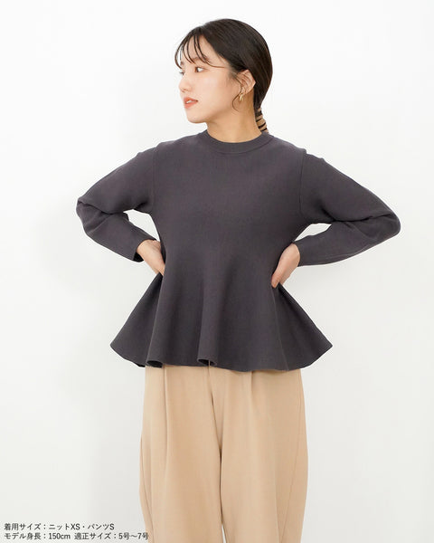 画像をギャラリービューアに読み込む, ペプラムフォルムニット【635】