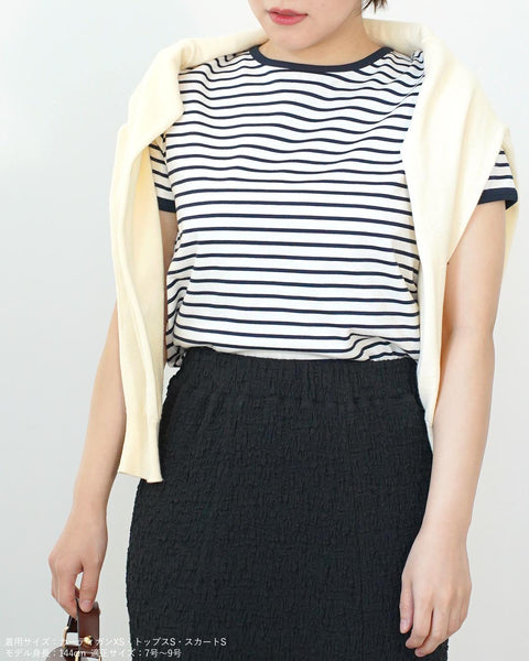 画像をギャラリービューアに読み込む, サスティナブルリンガーボーダートップス【181】