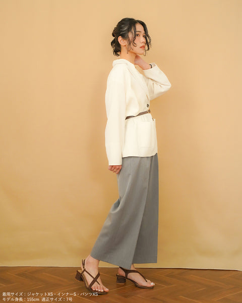 画像をギャラリービューアに読み込む, タックワイドパンツ(セットアップ可能)【622】