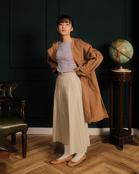 画像をギャラリービューアに読み込む, リラックスフードウールコート(Japan Fabric)【559】