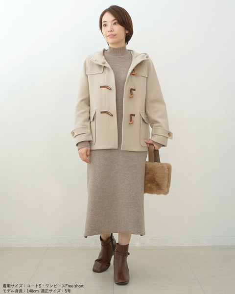 画像をギャラリービューアに読み込む, 低身長ワンピース/低身長用/小柄ワンピース/小柄用/147㎝/SSサイス/XSサイズ/ワンピース/低身長用ニットワンピース/お直し不要ワンピース/ニットワンピース