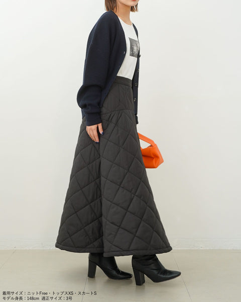 画像をギャラリービューアに読み込む, キルティングフレアスカート【569】