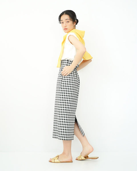 画像をギャラリービューアに読み込む, ギンガムIラインスカート【658】