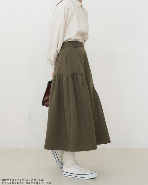 画像をギャラリービューアに読み込む, アシンメトリーギャザースカート【589】