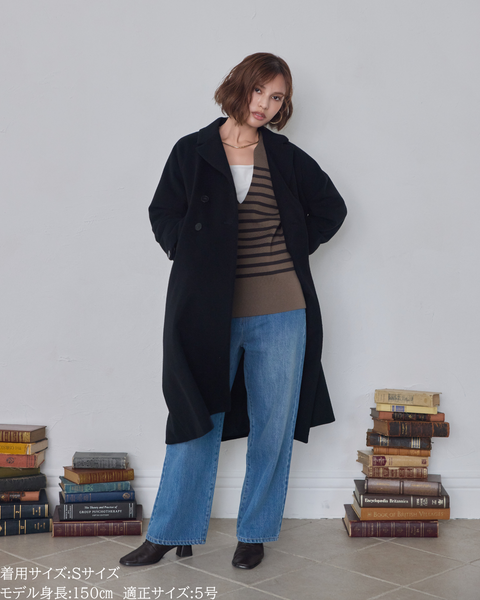 画像をギャラリービューアに読み込む, 低身長向けアウター/低身長向けコート/小柄アウター/小柄コート/アウター/コート/低身長/2025AW/ウールコート/国産上質生地