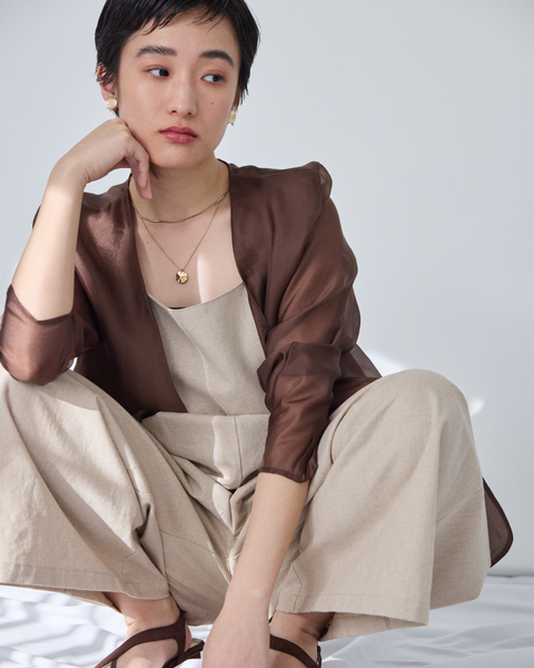 画像をギャラリービューアに読み込む, 低身長パンツ/低身長用ボトム/ボトム/リネンオーバーオール/小柄用/XSサイズ/SSサイズ/147㎝/低身長ブランド/低身長ハイウエストパンツ