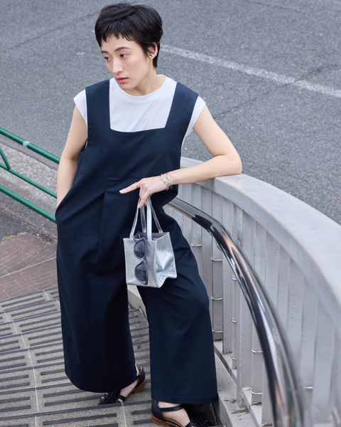 画像をギャラリービューアに読み込む, 低身長パンツ/低身長用ボトム/ボトム/リネンオーバーオール/小柄用/XSサイズ/SSサイズ/147㎝/低身長ブランド/低身長ハイウエストパンツ