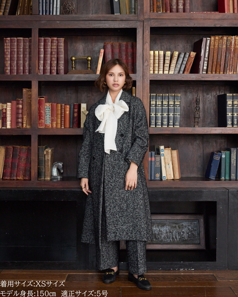 画像をギャラリービューアに読み込む, 低身長向けアウター/低身長向けコート/小柄アウター/小柄コート/アウター/コート/低身長/2025AW/ウールコート/国産上質生地