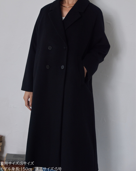 画像をギャラリービューアに読み込む, 低身長向けアウター/低身長向けコート/小小柄アウター/小柄コート/アウター/コート/低身長/2025AW/ウールコート/国産上質生地