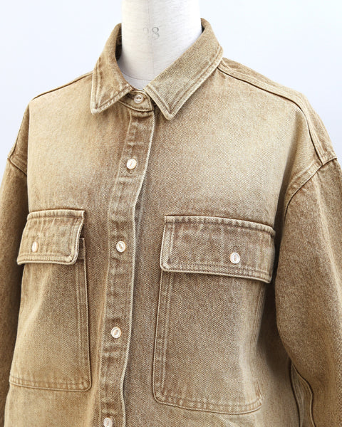 画像をギャラリービューアに読み込む, ウォッシュドデニムシャツ【817】