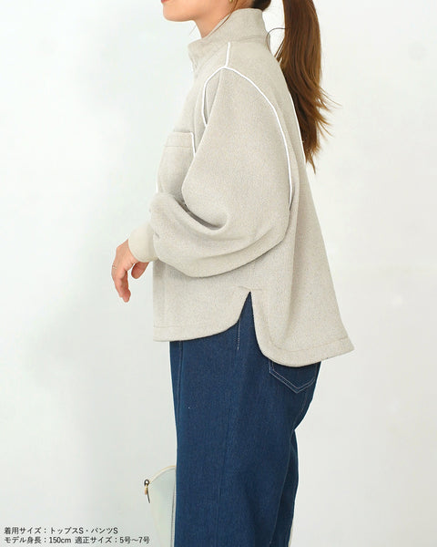 画像をギャラリービューアに読み込む, ハーフZIPニットソー【535】