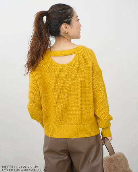 画像をギャラリービューアに読み込む, バックテープざっくりニット【532】