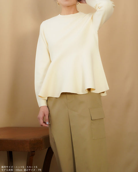 画像をギャラリービューアに読み込む, ペプラムフォルムニット【635】