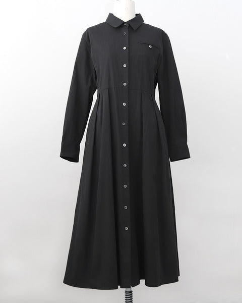 画像をギャラリービューアに読み込む, クリースラインシャツワンピース【819】