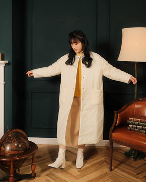 マフラー付きリバーシブル中綿コート【562】