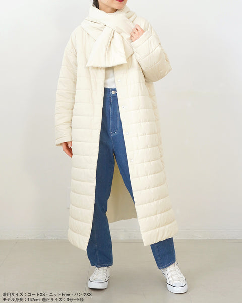 画像をギャラリービューアに読み込む, マフラー付きリバーシブル中綿コート【562】