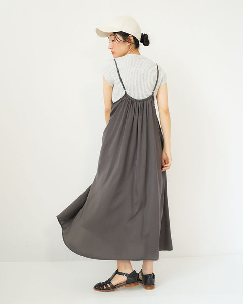 画像をギャラリービューアに読み込む, 低身長ワンピース/低身長用/小柄ワンピース/小柄用/147㎝/SSサイス/XSサイズ/ワンピース/ キャミワンピース/サテンキャミワンピ/小柄キャミワンピース