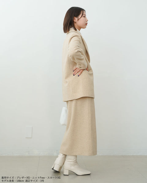 画像をギャラリービューアに読み込む, ヘリンボーンウールスカート(Japan Fabric)【567】