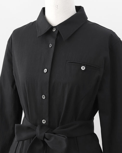 画像をギャラリービューアに読み込む, クリースラインシャツワンピース【819】