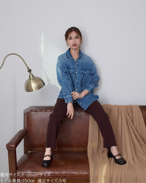 画像をギャラリービューアに読み込む, 低身長パンツ/低身長用ボトム/ボトム/2WAYパンツ/小柄用/XSサイズ/SSサイズ/147㎝/低身長ブランド/低身長ニットパンツ/ニットパンツ/お直し不要/脚長効果